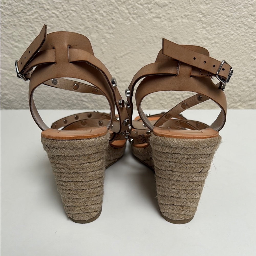 Dolce Vita - Leather Wedge Sandals with Studded Straps - Picture 4 of 5